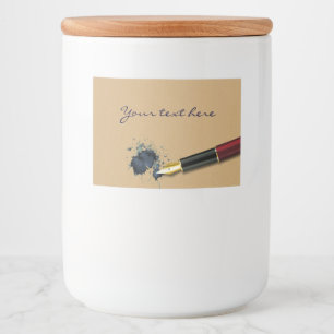 Pour Bocaux Stylo Fontaine avec Fente d'encre - Étiquette alim
