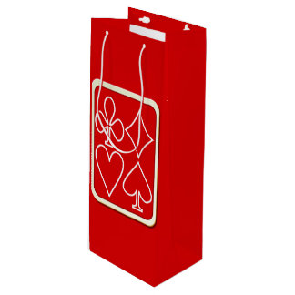 Pour Bouteille Carte Rouge Convient Vin Sac Cadeau