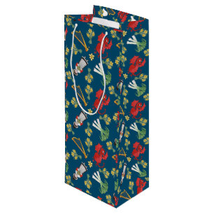 Pour Bouteille Costume et Emblèmes gallois, Sac cadeau vin bleu