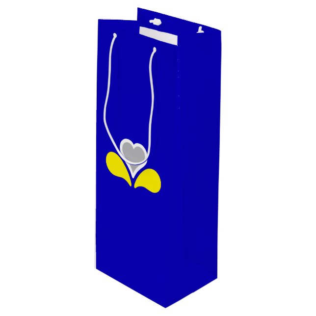 Pour Bouteille Drapeau de Bruxelles, Belgique Sac cadeau vin (Devant Angle)