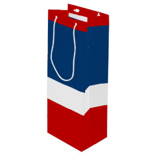 Pour Bouteille Le blanc et le bleu rouges - sac de cadeau de vin,