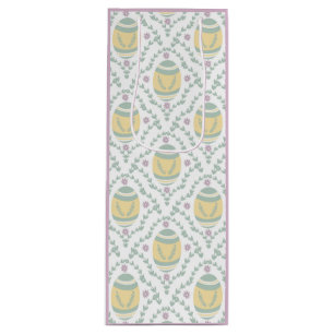 Pour Bouteille Pastel Damask Oeufs de Pâques Sac cadeau Motif