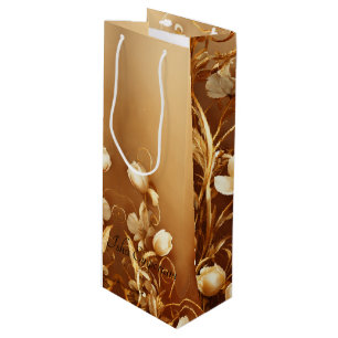 Pour Bouteille Sac cadeau au vin de fleurs
