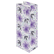Sac cadeau aux fleurs Abstraites Botanical Floral