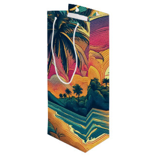 Pour Bouteille Sac cadeau de culture insulaire 01
