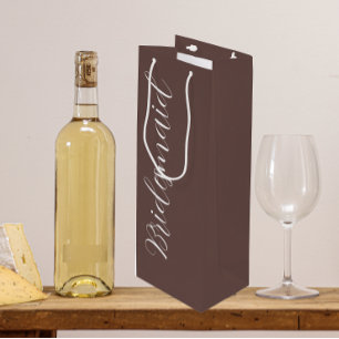 Pour Bouteille Sac Cadeau Mariage Demoiselle D'Honneur Écriture S