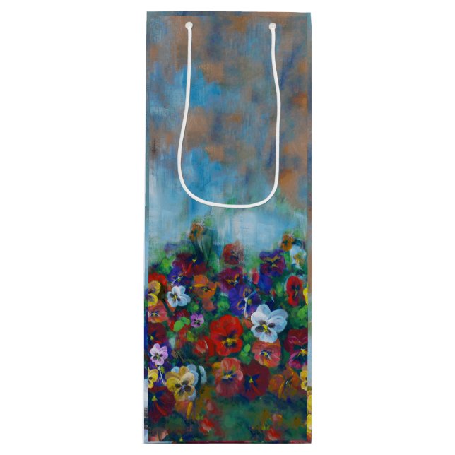 Pour Bouteille Sac cadeau Pansy (Devant)