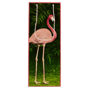 Pour Bouteille Sac cadeau vin Flamant rose rose