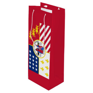 Pour Bouteille Sac de cadeau de vin avec drapeau de Détroit, Mich