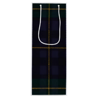 Pour Bouteille Sac en cadeau vin Tartan Minuit