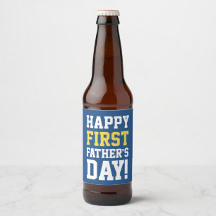 Pour Bouteilles De Bière Bonne première Fête des pères cadeau Étiquette
