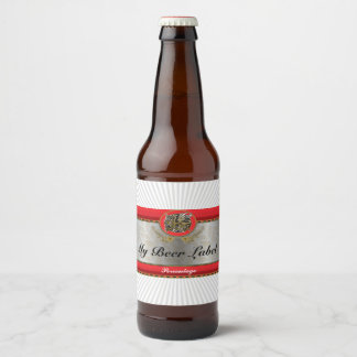 Pour Bouteilles De Bière Pilsener Beer Étiquette Rouge