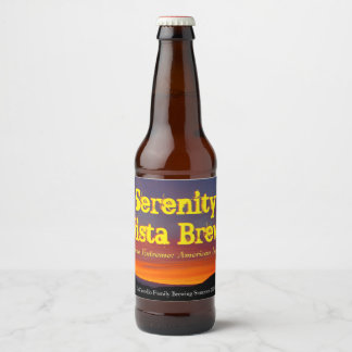 Pour Bouteilles De Bière Serenity Vista Brew Étiquette