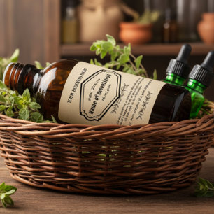 Pour Bouteilles De Liqueur Étiquettes d'apothicaire d'huile essentielle vinta