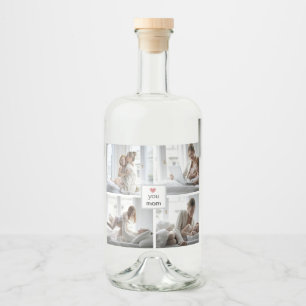 Pour Bouteilles De Liqueur Étiquettes personnalisés - Love You Mom