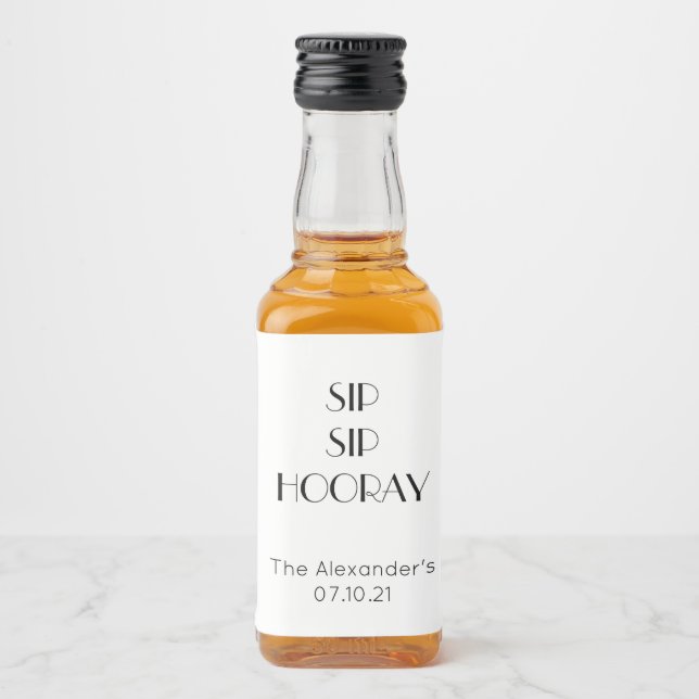 Pour Bouteilles De Liqueur Mini étiquettes personnalisés (Devant)