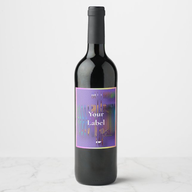 Pour Bouteilles De Vin Ajouter votre résumé Étiquette (Devant)