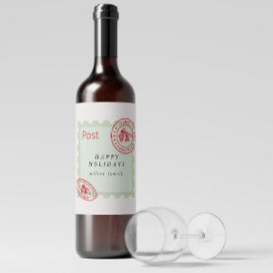 Pour Bouteilles De Vin Cuisine Vintage Mail Vacances Étiquette