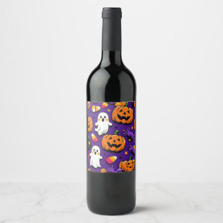 Pour Bouteilles De Vin Étiquette d'Halloween