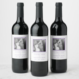 Pour Bouteilles De Vin Étiquette photo personnalisé