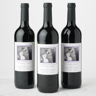 Pour Bouteilles De Vin Étiquette photo personnalisé