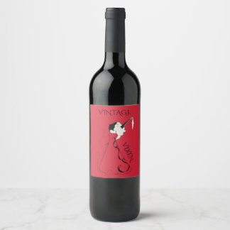 Pour Bouteilles De Vin Étiquette vintage Vixen