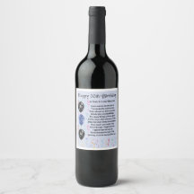 Fils en droit Poem bouteille Étiquette 50e anniver