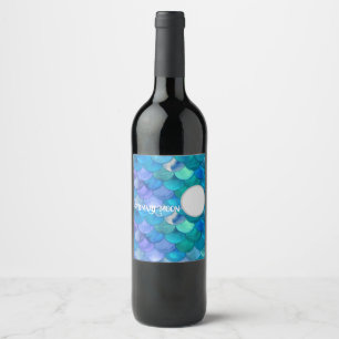 Pour Bouteilles De Vin Mermaid Moon Bottle Étiquette 6Pack