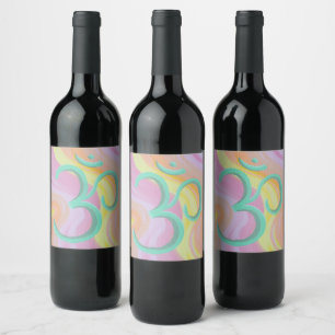Pour Bouteilles De Vin Om Wine Étiquette