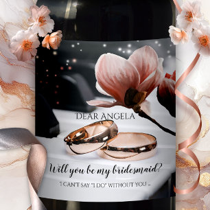 Pour Bouteilles De Vin Piano Musique Mariage Anneaux Bridesmaid Étiquette