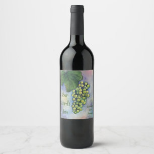 Pour Bouteilles De Vin Raisins verts Art personnalisé Étiquette bouteille