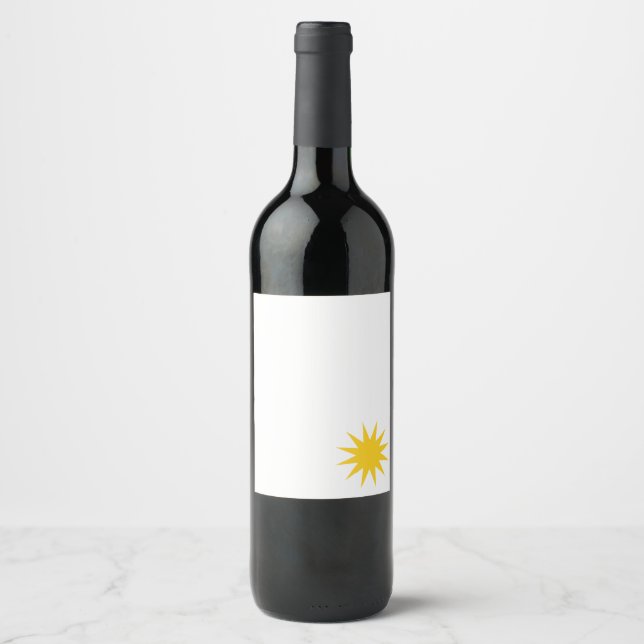 Pour Bouteilles De Vin Sun / Star - Étiquette (Devant)