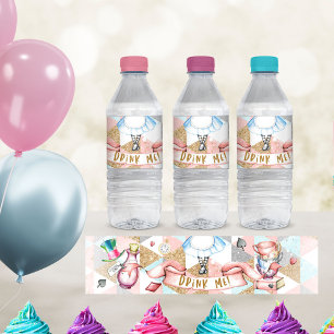 Pour Bouteilles D'eau Alice au pays des merveilles Étiquette de bouteill