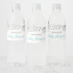 Pour Bouteilles D'eau Baby shower d'hiver Snowflake Étiquette de bouteil