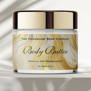 Pour Bouteilles D'eau Cosmétique Étiquette de jarre - Marbre d'ivoire et