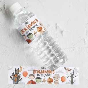 Pour Bouteilles D'eau Éffrayant Halloween fête d'anniversaire Étiquette