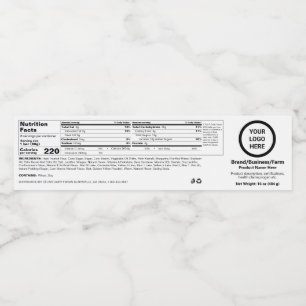 Pour Bouteilles D'eau Étiquette alimentaire Générique Modifiable Prime N