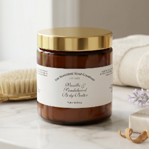 Pour Bouteilles D'eau Étiquette de pot de beurre corporel blanc année de