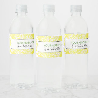 Pour Bouteilles D'eau Étiquette Jaune Eau Toile Abeille Jardin