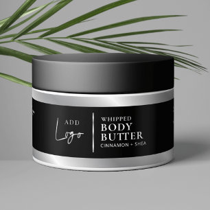 Pour Bouteilles D'eau Logo noir et argent Étiquette d'enveloppeur de pot