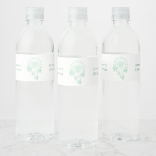 Pour Bouteilles D'eau Mariage Bouteille Étiquette Peppermenthe Papillons