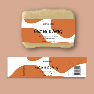 Pour Bouteilles D'eau Moderne Pastel Burnt Orange Soap Étiquette Design