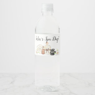 Pour Bouteilles D'eau Spa Jour Anniversaire Fête Étiquette de bouteill