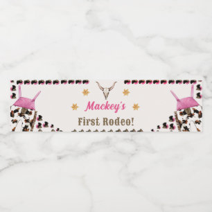 Pour Bouteilles D'eau Western Rustic Birthday Party Étiquette de bouteil
