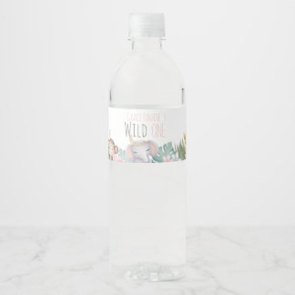 Pour Bouteilles D'eau Wild One Boho Safari 1er anniversaire Étiquette bo