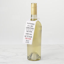 Étiquettes de vin avec humour de Noël
