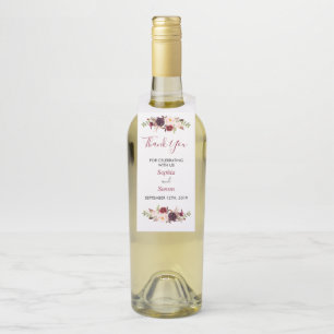 Pour Bouteilles Étiquettes d'étiquette de vin de Merci de faveur