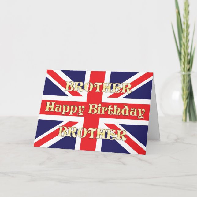 Pour Brother, une carte d'anniversaire avec une Un (Devant)