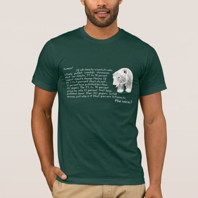 Pour cent d'obscurité du T-shirt d'ours blanc (Devant)