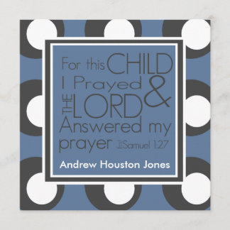 Pour cet enfant, j'ai prié Faire-part de naissance